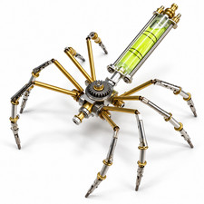 DIY Mechanical Spider Metal Model Kit 3D Puzzle Cyberpunk 90 Parts Desk Decor