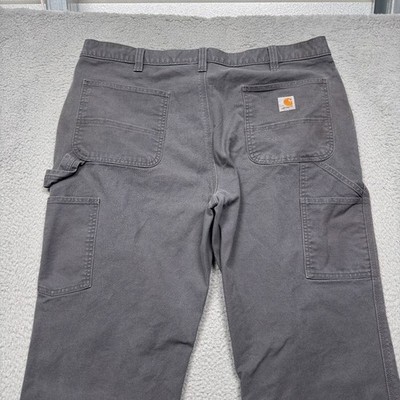 Carhartt Pants Mens 40x32 Gray Rugged Flex Relaxed Fit Duck Workwear BN3279-M