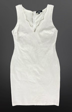 Lulus Va Va Voom Womens L Scalloped Bodycon Mini Dress Ivory Party USA