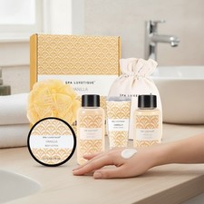 Vanilla Women's Spa Gift Set - 6 Natural Indulgence Products for Relaxation