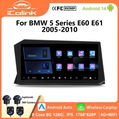Autoradio für BMW E60 E61 M5 CCC 12,9'' Android 14 8G+128GB Touchscreen CarPlay