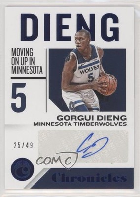 2018-19 Panini Chronicles Signatures Blue 25/49 Gorgui Dieng #CS-GD Auto eq1