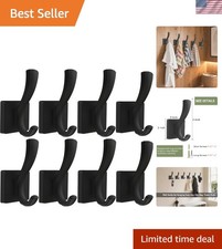 Stylish  Functional 8-Pack Wall Hooks - Ideal for Towels, Coats, Bags