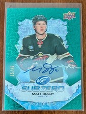 2022-23 Upper Deck Ice - Matt Boldy Subzero Auto RC #SZV-MB (15/25)