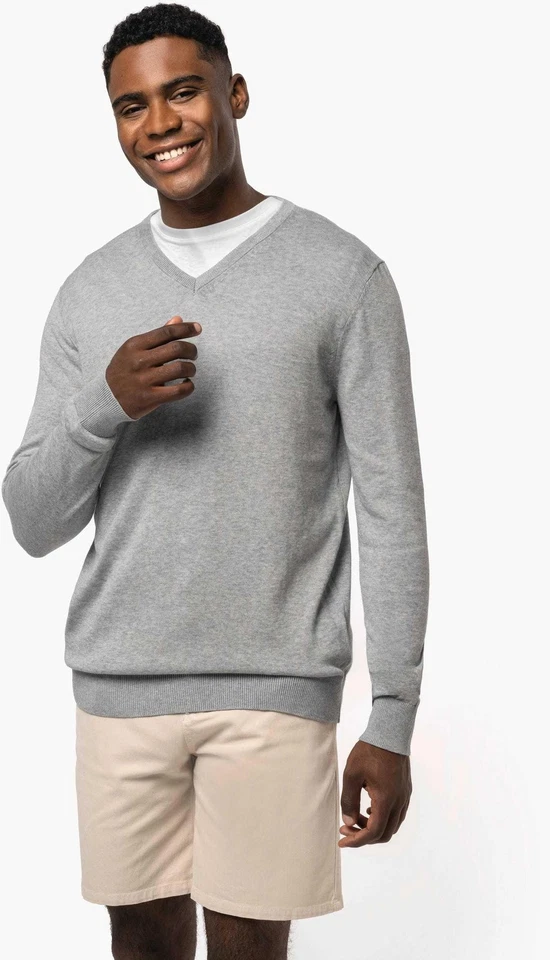 Umweltfreundlicher Herrenpullover mit V-Ausschnitt | Kariban | K980 - Bild 1 von 1