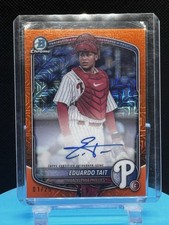 2025 Bowman Chrome Eduardo Tait Mega Mojo Orange Autograph 01/25