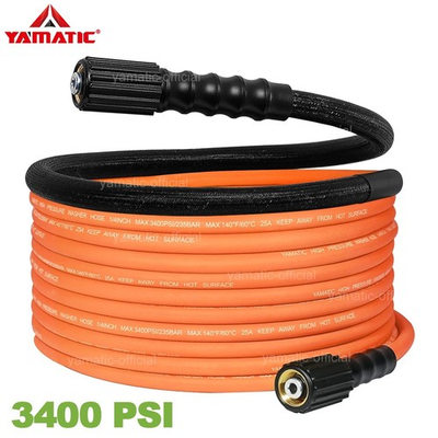 #ad YAMATIC 3400 PSI Flexible Pressure Washer Hose Durable 1 4quot; M22 Brass Thread $34.49