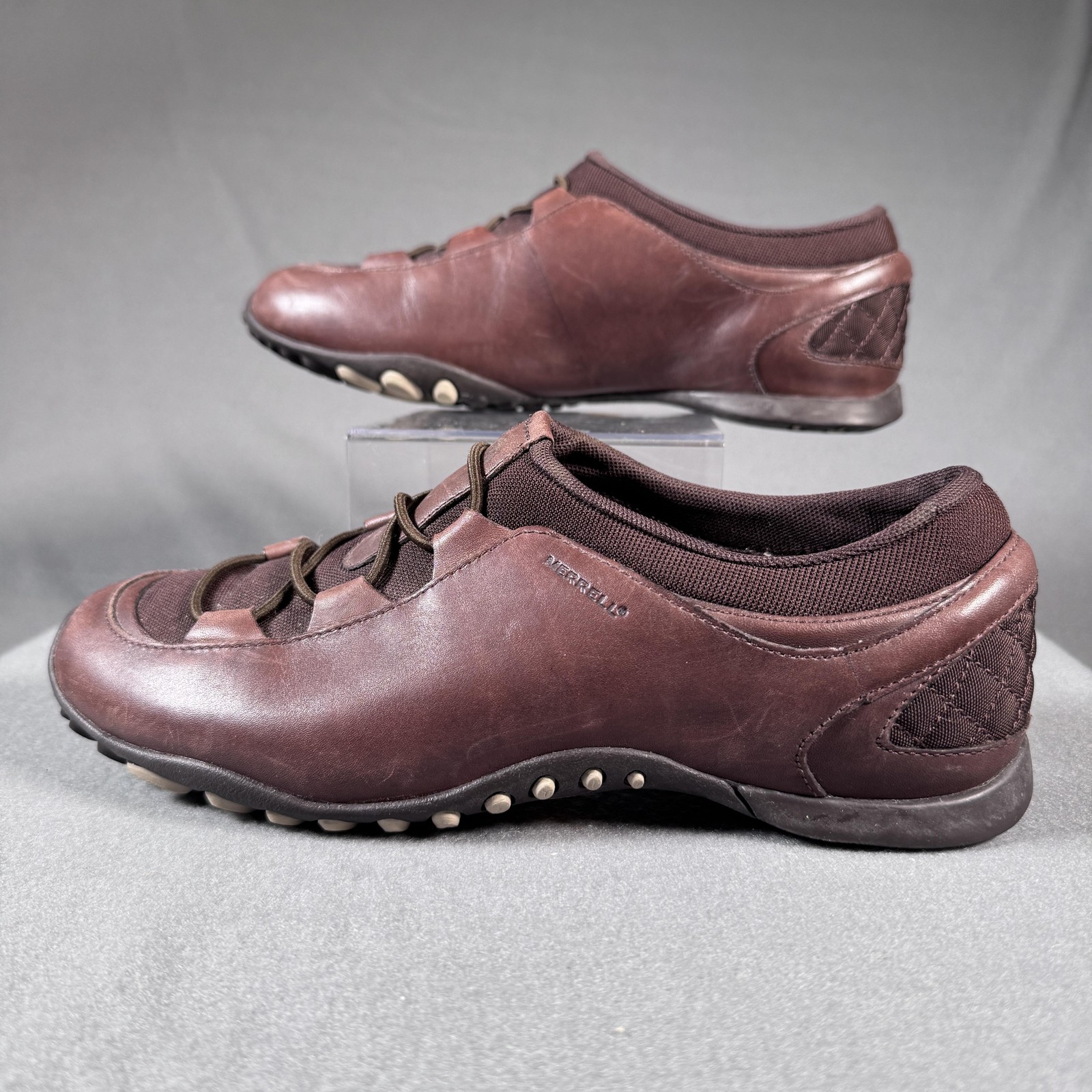 Scarpe Merrell Meta Elasticizzate DK Marrone Donna Taglia 8 Pelle Suola Vibram Comfort