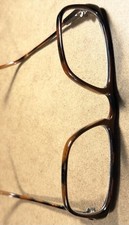 Vintage Brown Tortoiseshell Square Eyeglass Frames 56-18 Plastic RX