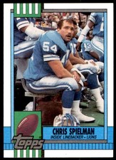 1990 Topps Chris Spielman Detroit Lions #353