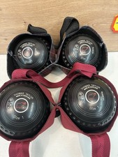 Thomas Taylor ACE Lawn Bowls Size 1 A13 WB Set Of 4 Matching With Carry Bags
