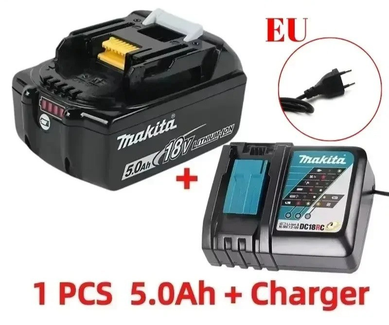Batterie 18V Li-ion Makita BL1850B 5Ah et chargeur DC18RC pour rénover la maison