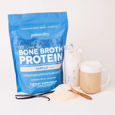 Grass Fed Bone Broth Protein Powder Vanilla Free Shipping