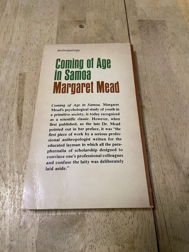Coming of Age in Samoa - Paperback By Mead, Margaret VTG 1973 - Picture 3 of 5
