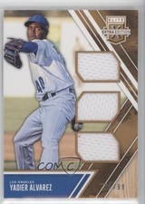 2017 Elite Extra Edition Triple Materials Holo Gold 62/99 Yadier Alvarez 0c6