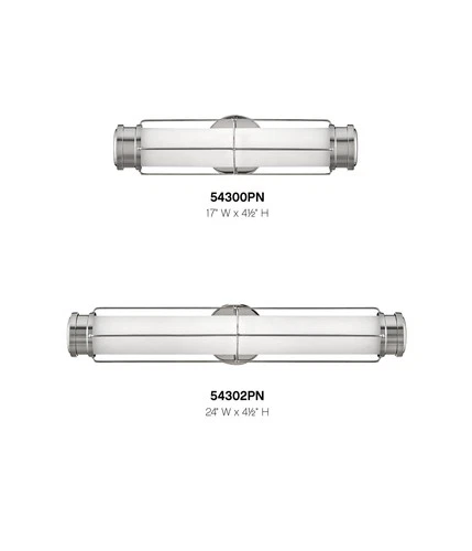 Hinkley Saylor 24" Wide Polished Nickel Modern LED Bath Light - Picture 3 of 10