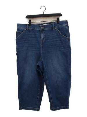 Lane Bryant Damen Jeans W 38 in blau Baumwolle mit Elasthan Cropped