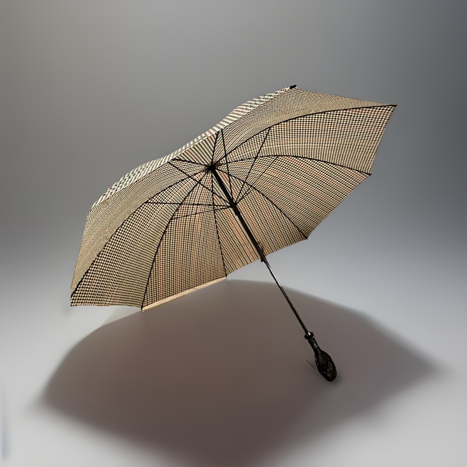 Aramis Houndstooth Pattern Large Umbrella Bloodho… - image 3