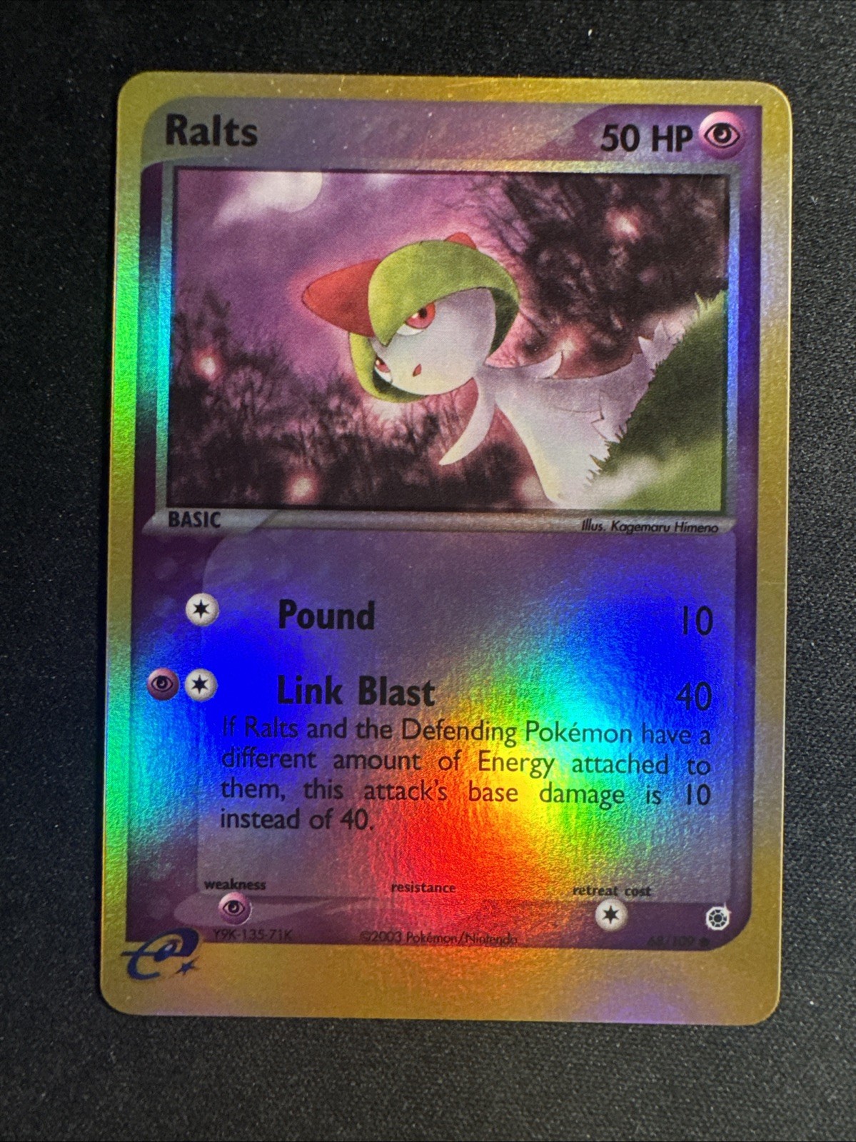Ralts 68/109 Ruby and Sapphire Reverse Holo NM