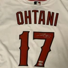 Shohei Ohtani Autographed White NIKE Replica Jersey Auto MLB Fanatics Holo