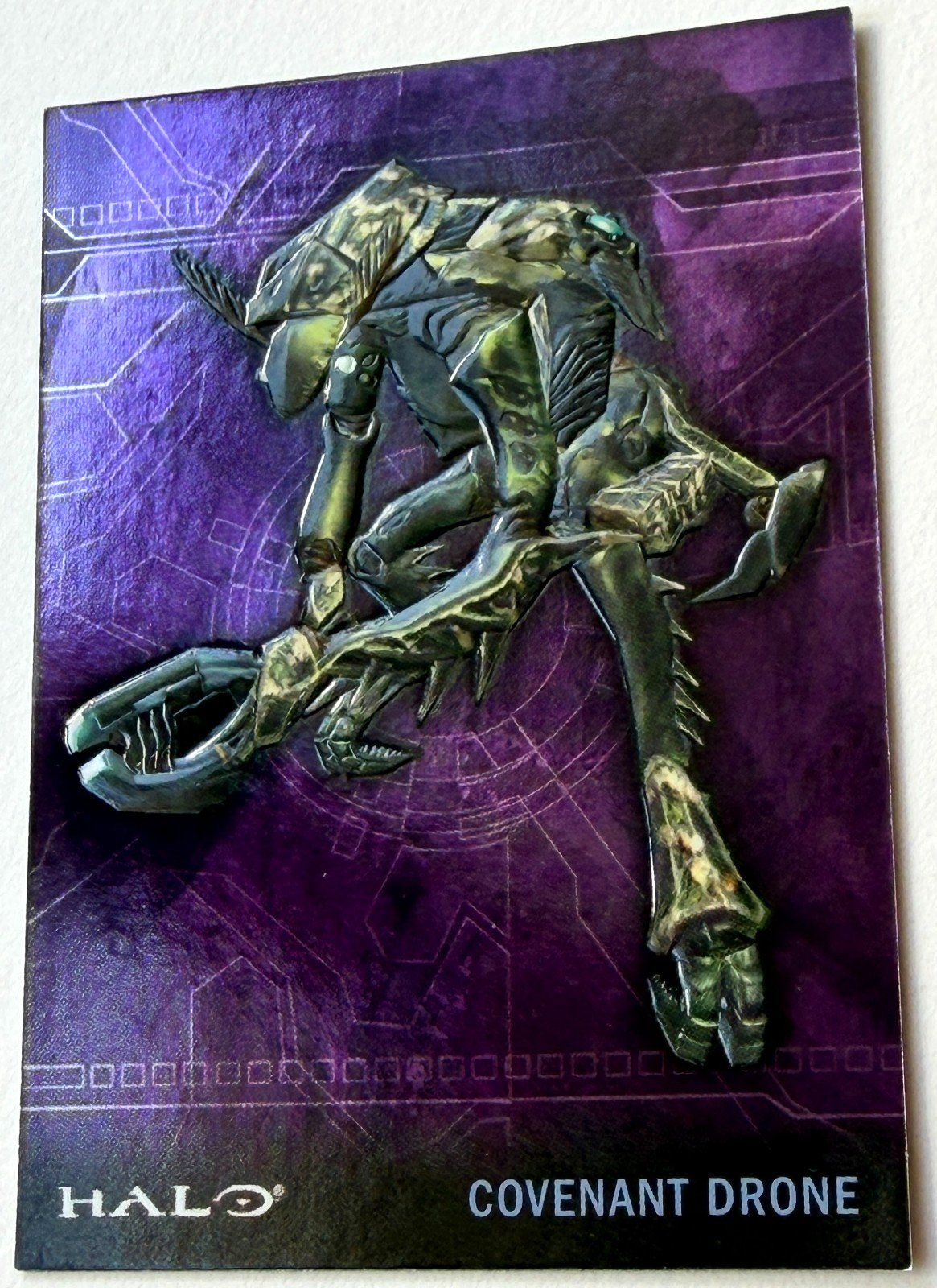 Halo 3 Topps Covenant Drone Embossed Foil Insert 7/10 Trading Card NM 2007 XBOX