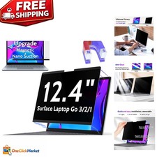 Magnetic Privacy Screen for Surface Laptop Go 12.4  - Anti-Glare  Blue Light...