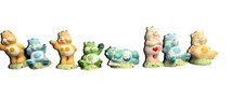 Vintage 1984 American Greetings Care Bears Ceramic Figurines Set Of 8