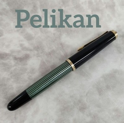 ARS17 Pelican Pole Fountain Pen 14C 585 Engraved Inhalation #7b4428