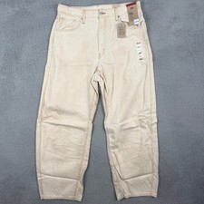 Levis Cinch Barrel Jeans Womens 32x31 Khaki Tan Denim High Rise