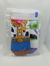 Disney Grip Socks Pixar TOY STORY Woody Buzz Kids Size 4-6 Tavi Noir Tiny Soles