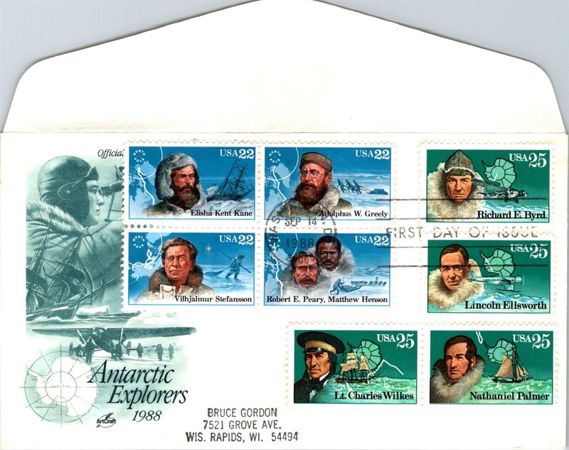 S09-5941, ANTARCTIC EXPLORERS, COMBO, ARTCRAFT FDC