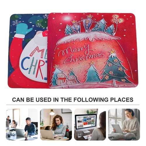2 Pcs Weihnachtsbaum Älterer -Pad Büro Computer-Mauspads Für Weihnachten - 第 6/12 張圖片