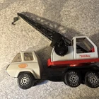 Vintage Tonka Mighty Crane Truck With Hook, Pressed Steel Toy, White 1970s