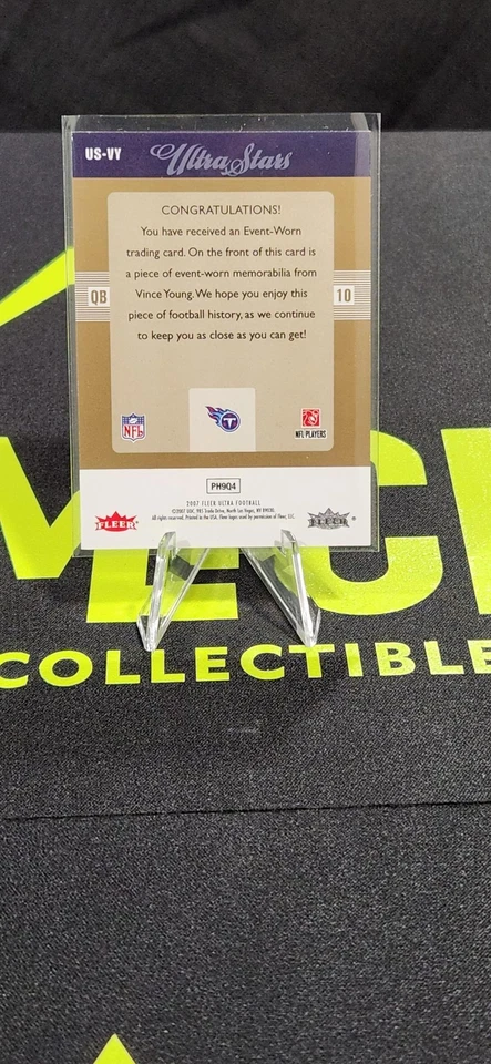 2007 Ultra Stars Gold- Game Worn Patch #US-VY Vince Young Stars Jerseys - Image 2 of 2