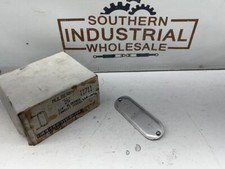 Box of 25 Mulberry 11711 3/4" Hub Aluminum Blank Conduit Body Cover Oval