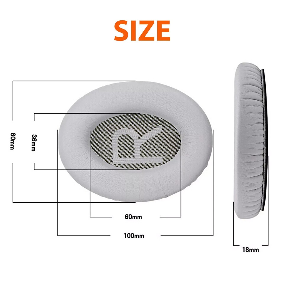 Replacement Ear Pads For Bose QuietComfort 35 & QC35 II Headphones - Soft Memory Foam Cushions, Improves Comfort & Noise Isolation