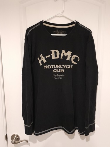 Harley Davidson Motorcycle Long Sleeve Shirt Milwaukee USA Adult XL