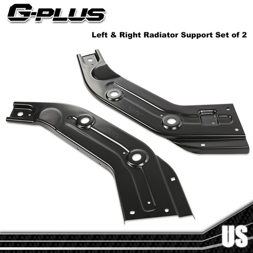 Fit For 12-2015 Volkswagen Passat Black Radiator Support Left + Right Pair Set - Picture 2 of 9