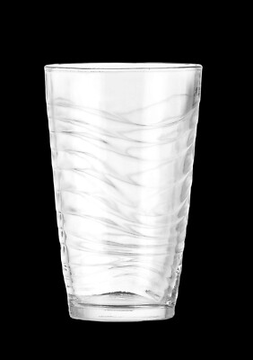 Lot Of 4 Libbey Orbita Tumbler Cooler Glasses 16oz. H:5-3/4'' Wave Pattern