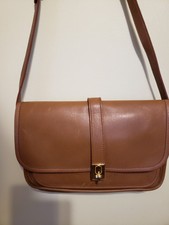 Vintage Michael Green Brown Leather Shoulder Bag Purse 8" X 11"  New