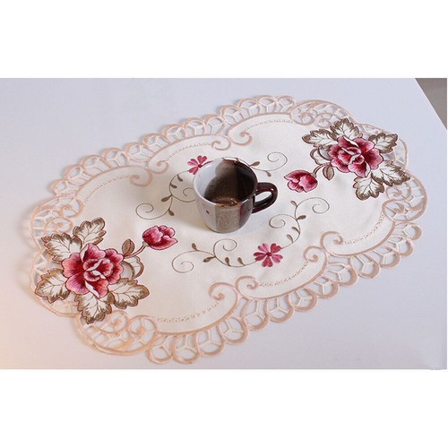 Set of 4 Vintage Embroidery Cutwork Lace Flower Placemat Dining Table Mats Doily - Picture 87 of 89