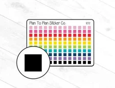 1272~~Tiny Squares Checklist Planner Stickers.