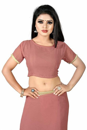Women's Ruffle Saree Georgette Frill Design Stylish Ruffle Sari Blouse Partywear - Picture 27 of 94