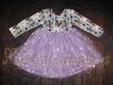 NEW Boutique Frozen Princess Elsa Girls Long Sleeve Tutu Twirl Dress
