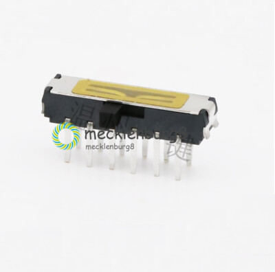 10PCS X MINI slide switch 4P2T DIP slide 12pin 2 position mini toggle switches