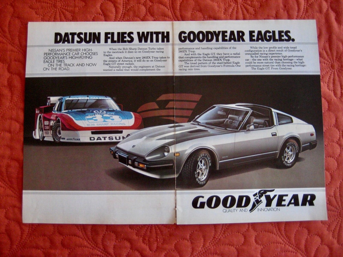 1982 DATSUN 280-ZX/GOODYEAR - Original Print Car Magazine Ad