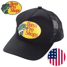 2 Hat Bass Pro Shops OFFICIAL Mesh Adjustable SnapBack Trucker Baseball Fishing