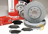 Zimmermann Gelochte Sport Bremsscheiben 257 BremsbeläGe Vorne FüR Opel Corsa D