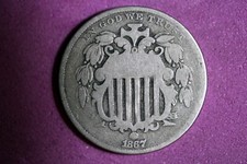 ESTATE FIND 1867 - SHIELD NICKEL!!  #N04459