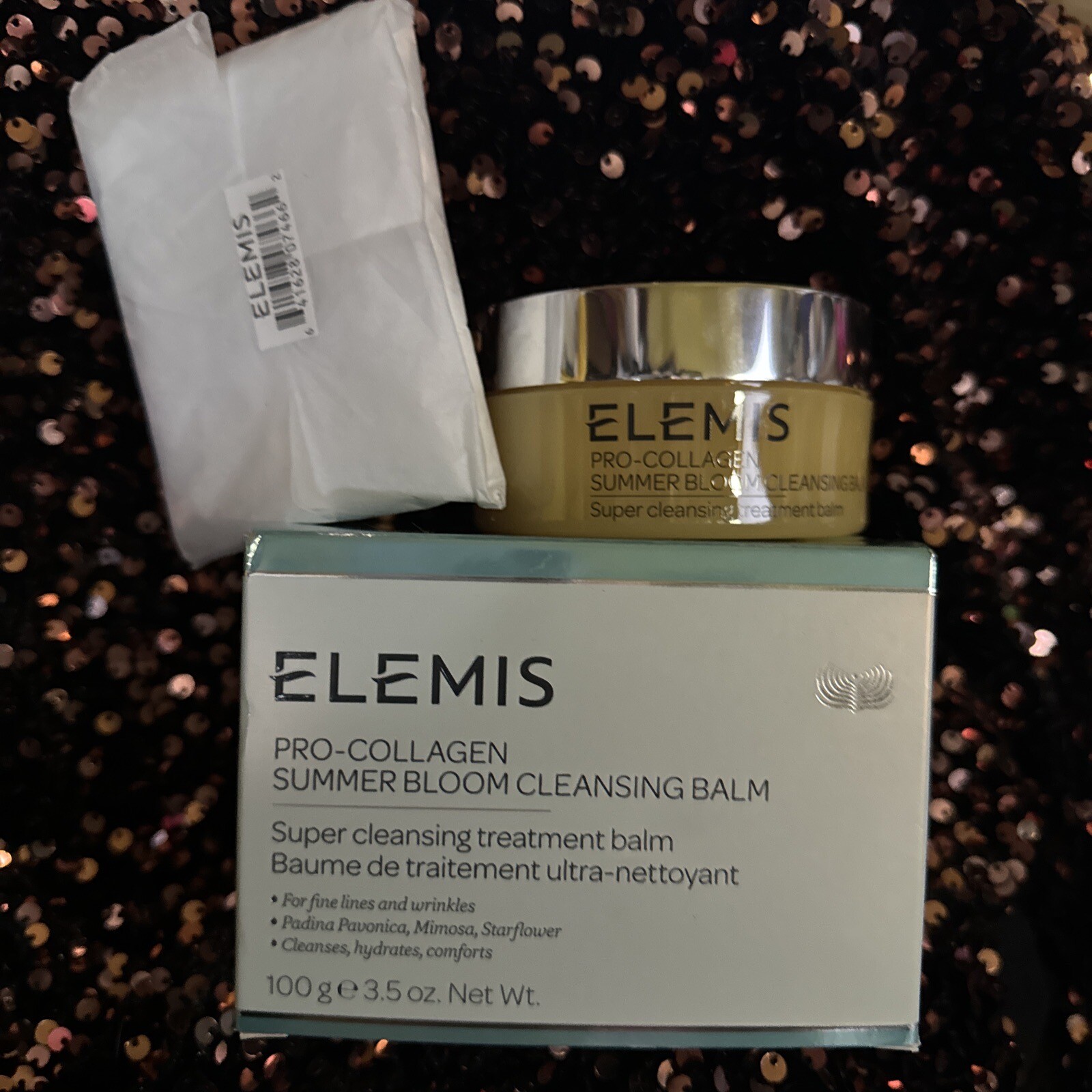 Elemis ProCollagen SUMMER BLOOM Cleansing Balm with Cloth 3.5 oz 100 g